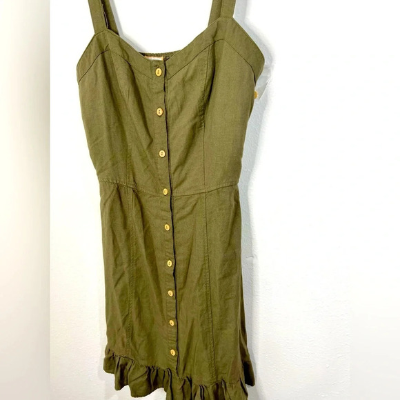 🆕 Angel Kiss Green Button Down Dress - Picture 5 of 8